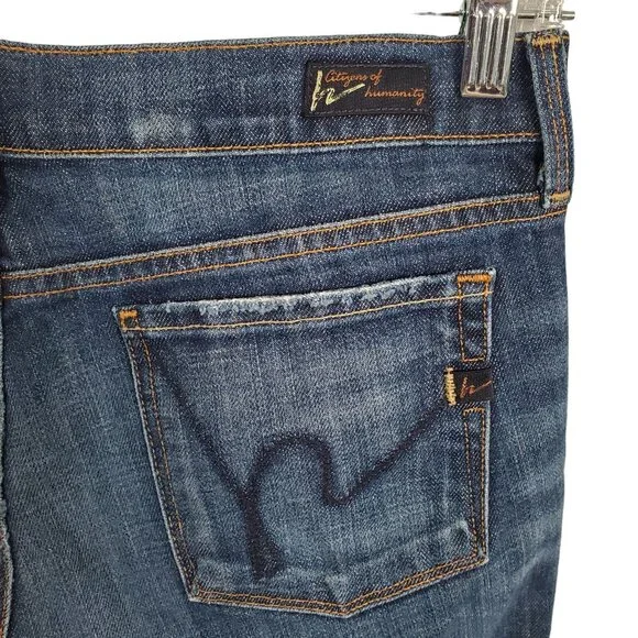 Citizens Of Humanity Womens Sz 29 Jeans Kelly #003 Low Waist Denim Cropped Blue - Picture 3 of 11